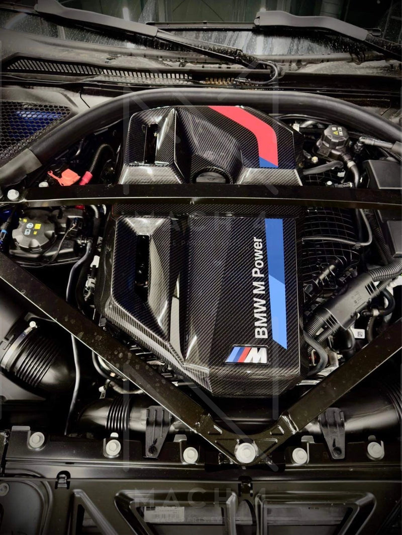 Laden Sie das Bild in Galerie -Viewer, BMW M Performance Carbon Motorabdeckung / Engine Cover für BMW M3 G80/G81 & M4 G82/G83 S58 Motor - 11145B311A3