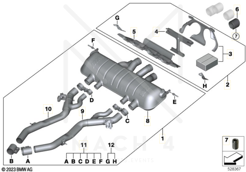 Laden Sie das Bild in Galerie -Viewer, BMW M Performance Abgasanlage Titan für BMW M3 G80/G81 - M4 G82/G83 - 18305A23283