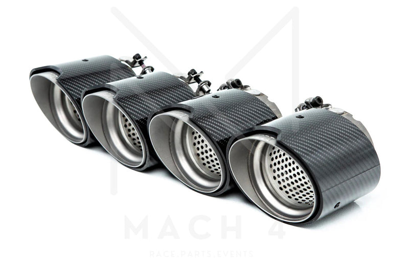 Laden Sie das Bild in Galerie -Viewer, BMW M Performance Endrohrblenden Carbon für BMW M2 G87 - 18305A291B7/18305A291B8