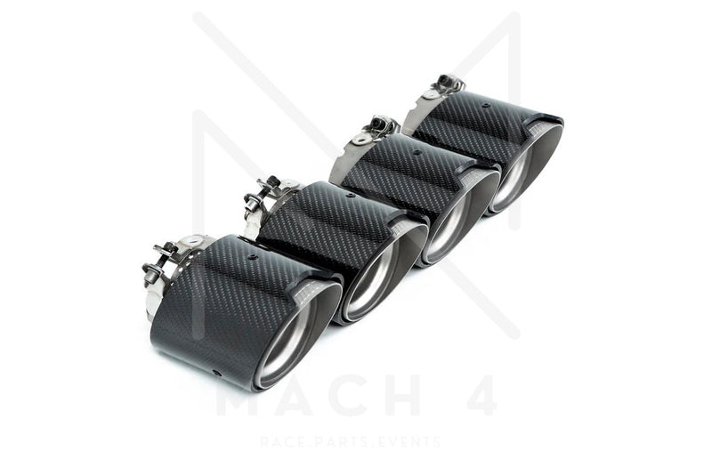 Laden Sie das Bild in Galerie -Viewer, BMW M Performance Endrohrblenden Carbon für BMW M2 G87 - 18305A291B7/18305A291B8