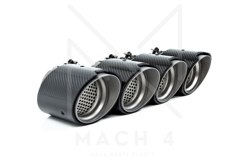 Laden Sie das Bild in Galerie -Viewer, BMW M Performance Endrohrblenden Carbon für BMW M2 G87 - 18305A291B7/18305A291B8