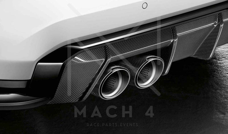 Laden Sie das Bild in Galerie -Viewer, BMW M Performance Endrohrblenden Carbon für BMW M2 G87 - 18305A291B7/18305A291B8