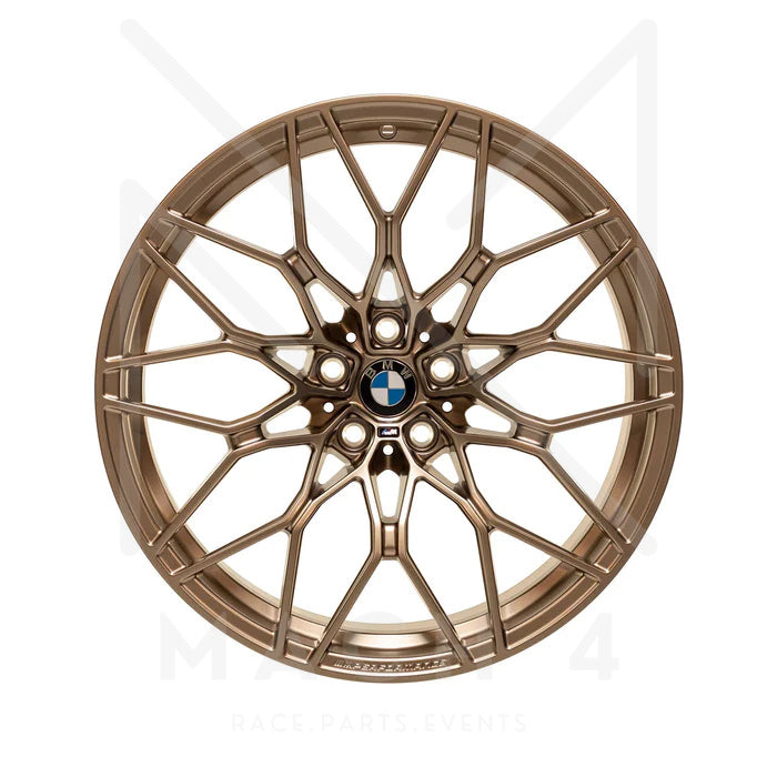 Laden Sie das Bild in Galerie -Viewer, BMW M Performance 1000M Kreuzspeiche Felge gold/bronze matt in 20/21 Zoll für BMW M2 G87 - 36108746992/36108746991