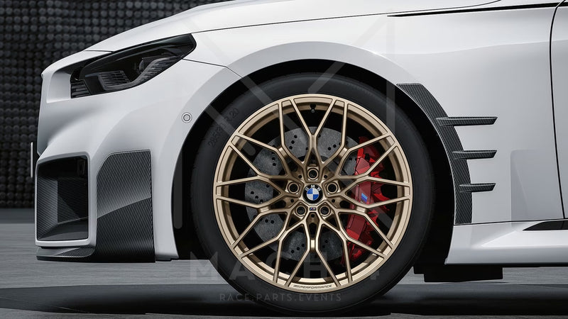 Laden Sie das Bild in Galerie -Viewer, BMW M Performance 1000M Kreuzspeiche Felge gold/bronze matt in 20/21 Zoll für BMW M2 G87 - 36108746992/36108746991