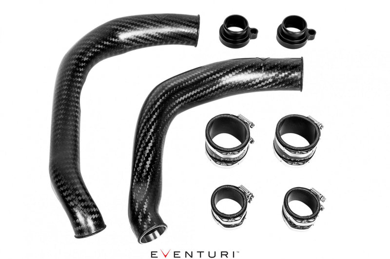 Laden Sie das Bild in Galerie -Viewer, Eventuri Carbon Chargepipes für BMW M2 Competition / M2 CS F87 S55 Motor