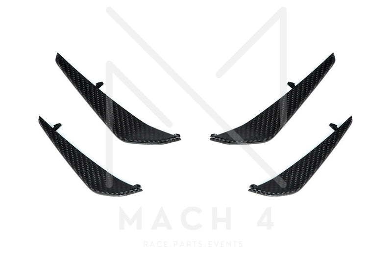 Laden Sie das Bild in Galerie -Viewer, BMW M Performance Carbon Front Flaps / Aero Flick Carbon Set für BMW M3 G80/G81 / M4 G82/G83 - 51115A08FE9/51115A08FF9