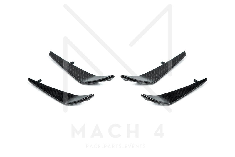 Laden Sie das Bild in Galerie -Viewer, BMW M Performance Carbon Front Flaps / Aero Flick Carbon Set für BMW M3 G80/G81 / M4 G82/G83 - 51115A08FE9/51115A08FF9