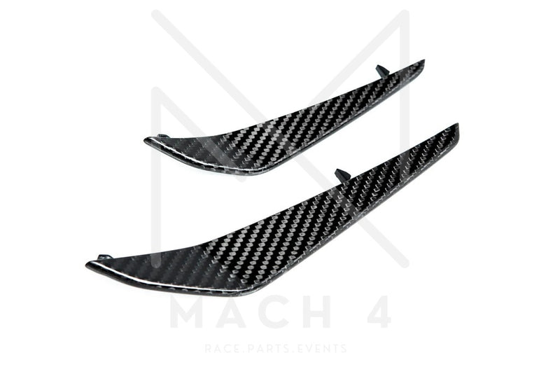 Laden Sie das Bild in Galerie -Viewer, BMW M Performance Carbon Front Flaps / Aero Flick Carbon Set für BMW M3 G80/G81 / M4 G82/G83 - 51115A08FE9/51115A08FF9