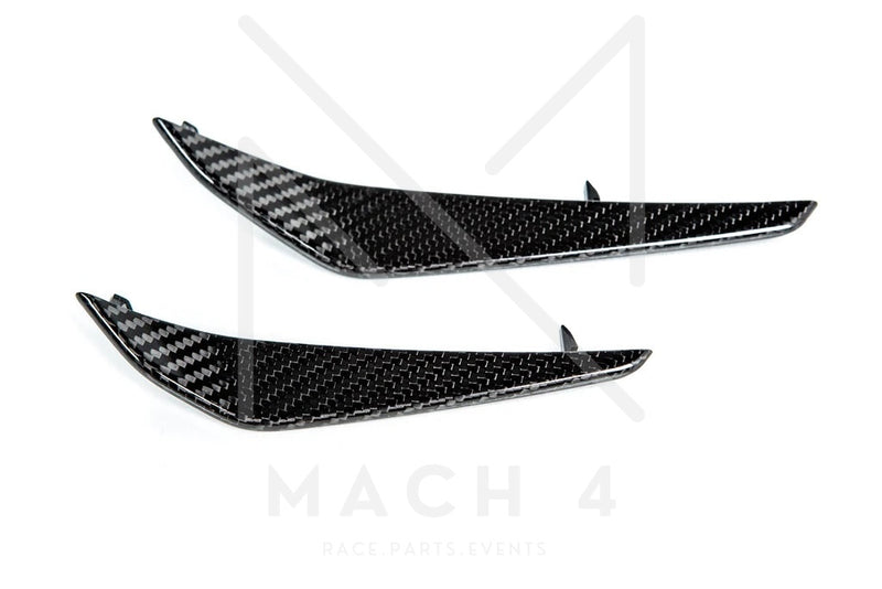 Laden Sie das Bild in Galerie -Viewer, BMW M Performance Carbon Front Flaps / Aero Flick Carbon Set für BMW M3 G80/G81 / M4 G82/G83 - 51115A08FE9/51115A08FF9