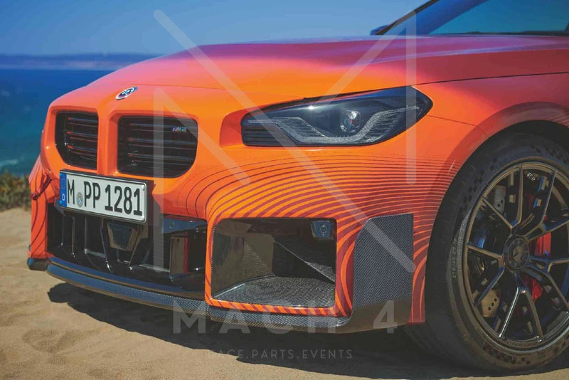 Laden Sie das Bild in Galerie -Viewer, BMW M Performance Frontaufsatz Carbon Set für BMW M2 G87 - 51115A5F481 / 51115A5F482 / 51115A5F445