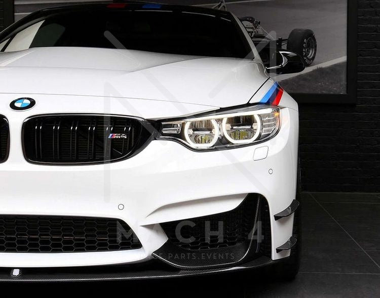 Laden Sie das Bild in Galerie -Viewer, BMW M4 DTM-Edition Frontflaps / Seitenflügel / Flaps Carbon für BMW M3/M4 F80/F82/F83 - 51117993027/51117993028