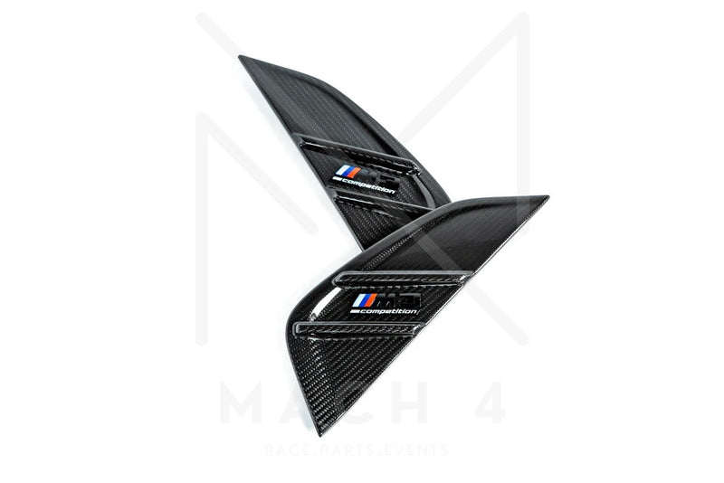 Laden Sie das Bild in Galerie -Viewer, BMW M Performance Kiemen Seitenwand Carbon / Carbon Side Marker Set BMW M3 G80/G81 - 51132469620 / 51132469621