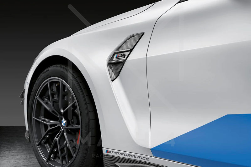 Laden Sie das Bild in Galerie -Viewer, BMW M Performance Kiemen Seitenwand Carbon / Carbon Side Marker Set BMW M4 G82/G83 - 51132469622 / 51132469623