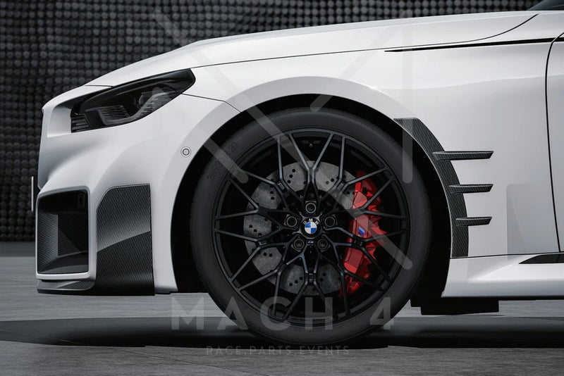 Laden Sie das Bild in Galerie -Viewer, BMW M Performance Zierblende Carbon Seitenwand vorne Set für BMW M2 G87 - 51135A649E3 / 51135A649E4
