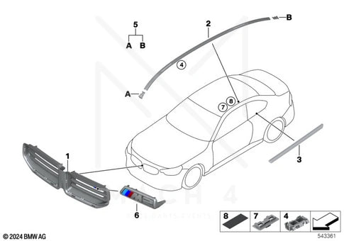 Laden Sie das Bild in Galerie -Viewer, BMW M2 LCI Badge Grill schwarz glanz/silber / Schriftzug Grill Front für BMW M2 G87 - 51137907771