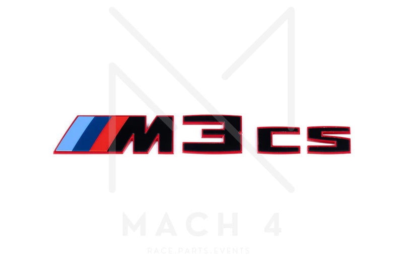 Laden Sie das Bild in Galerie -Viewer, BMW M M3 CS G80 Badge Emblem Heckdeckel/Trunk schwarz/rot für BMW M3 G80/G81 - 51147887319