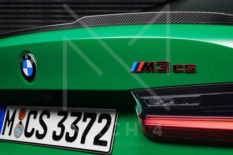 Laden Sie das Bild in Galerie -Viewer, BMW M M3 CS G80 Badge Emblem Heckdeckel/Trunk schwarz/rot für BMW M3 G80/G81 - 51147887319