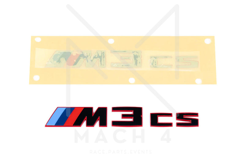 Laden Sie das Bild in Galerie -Viewer, BMW M M3 CS G80 Badge Emblem Heckdeckel/Trunk schwarz/rot für BMW M3 G80/G81 - 51147887319