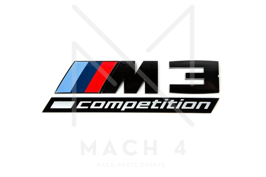 Emblem Zeichen Schriftzug Logo schwarz glänzend für bspw. BMW M3