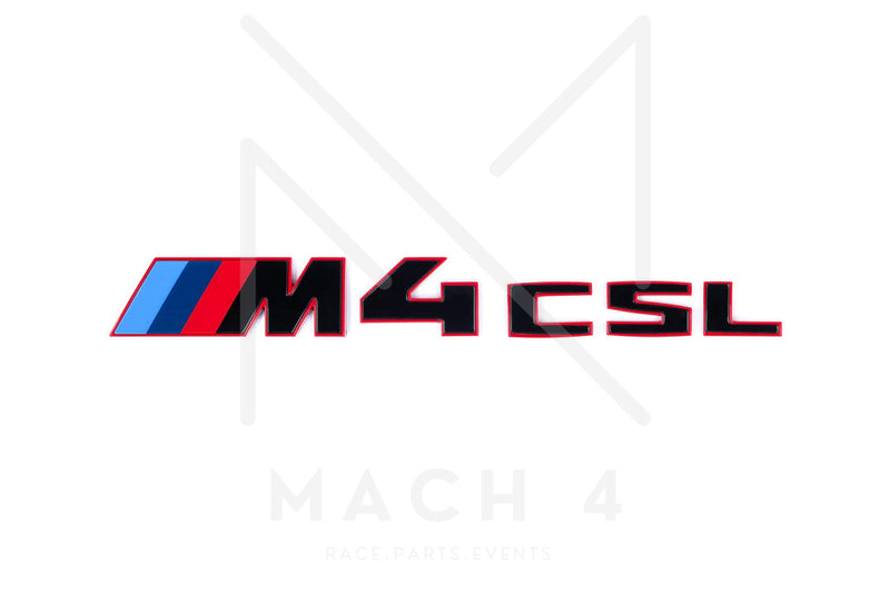 Laden Sie das Bild in Galerie -Viewer, BMW M M4 CSL G82 Badge Emblem Heckdeckel/Trunk schwarz/rot für BMW M4 G82/G83 - 51148086130