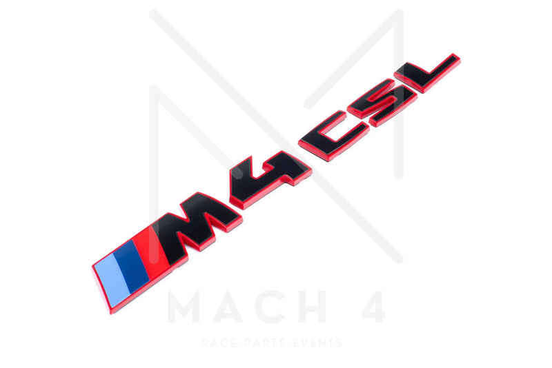 Laden Sie das Bild in Galerie -Viewer, BMW M M4 CSL G82 Badge Emblem Heckdeckel/Trunk schwarz/rot für BMW M4 G82/G83 - 51148086130
