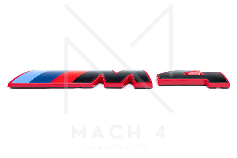Laden Sie das Bild in Galerie -Viewer, BMW M M4 CSL G82 Badge Emblem Heckdeckel/Trunk schwarz/rot für BMW M4 G82/G83 - 51148086130