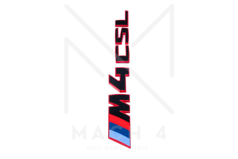 Laden Sie das Bild in Galerie -Viewer, BMW M M4 CSL G82 Badge Emblem Heckdeckel/Trunk schwarz/rot für BMW M4 G82/G83 - 51148086130