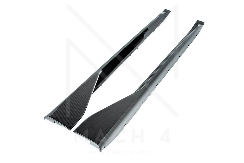Laden Sie das Bild in Galerie -Viewer, BMW M Performance Schwellereinsatz / Seitenschweller Carbon für BMW M4 G82 - 51192473414 / 51192473415