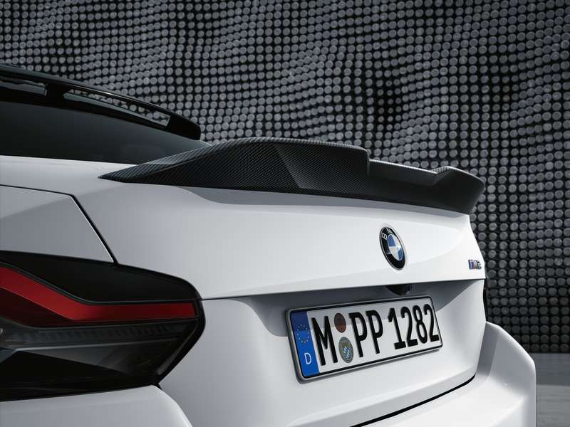 Laden Sie das Bild in Galerie -Viewer, BMW M Performance Heckspoiler Lippe Carbon für BMW M2 G87 - 51195A36950