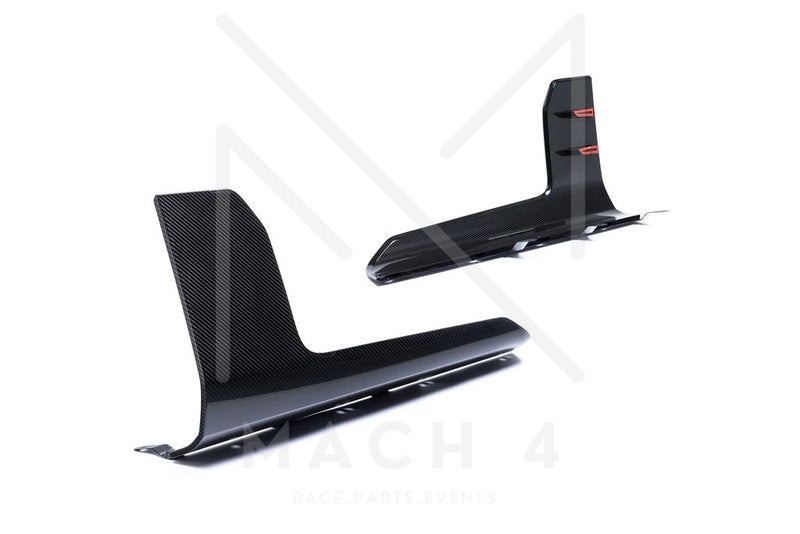 Laden Sie das Bild in Galerie -Viewer, BMW M Performance Schwelleraufsatz Flaps Carbon Seite Set für BMW M2 G87 - 51195A44DE2 / 51195A44DE7