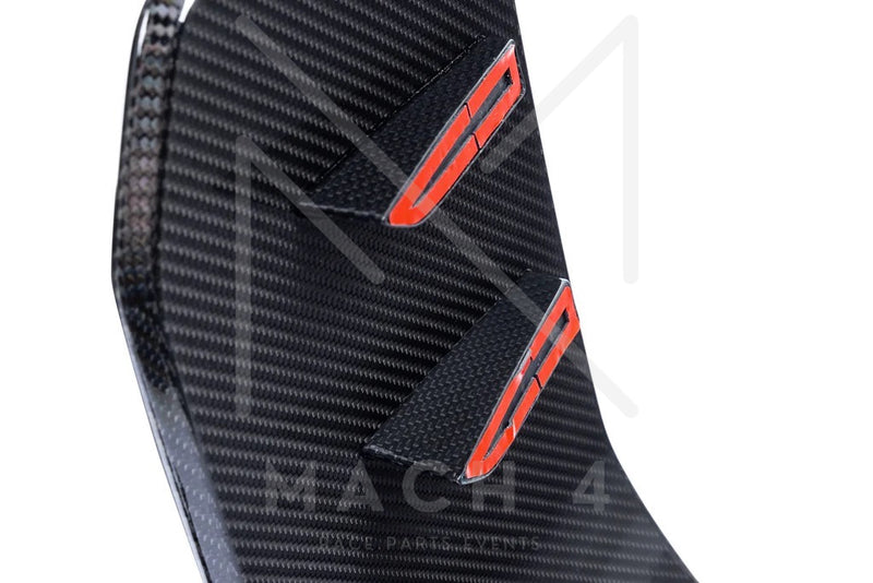 Laden Sie das Bild in Galerie -Viewer, BMW M Performance Schwelleraufsatz Flaps Carbon Seite Set für BMW M2 G87 - 51195A44DE2 / 51195A44DE7
