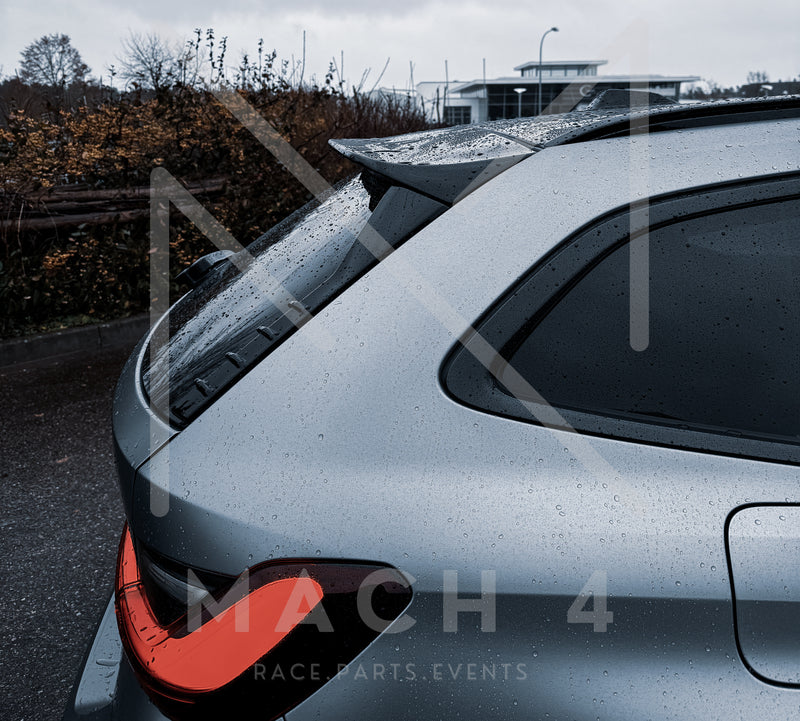Laden Sie das Bild in Galerie -Viewer, BMW M Performance Heckspoiler + Heckfinnen schwarz glanz / Rear spoiler + Rear fins Set für BMW M3 Touring G81 - 51622473006/51195A56BD5