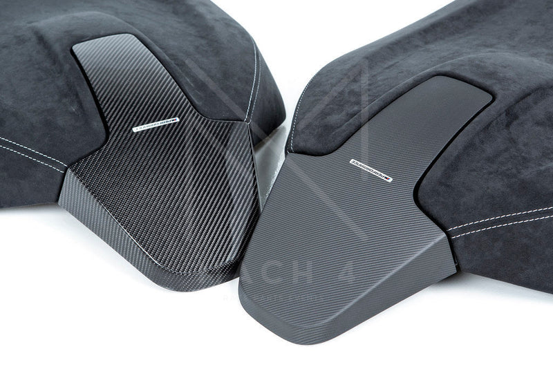 Laden Sie das Bild in Galerie -Viewer, BMW M Performance Rückwand Alcantara/Carbon Sportsitze Set für BMW M2 G87 - 52105A40303/52105A40301