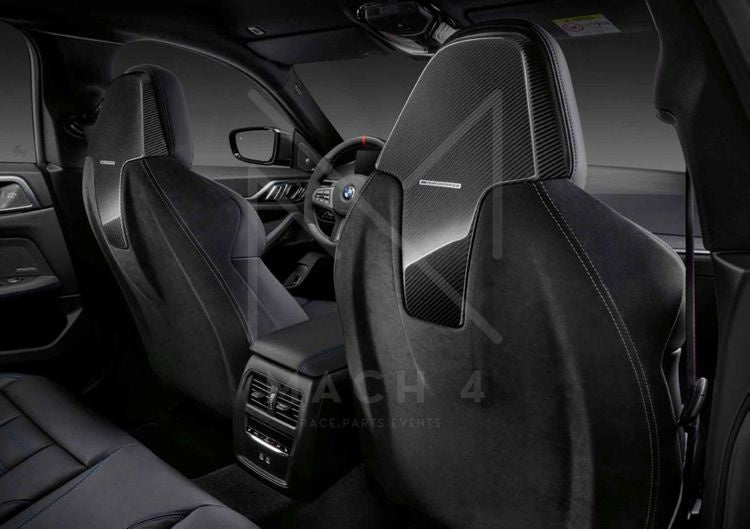 Laden Sie das Bild in Galerie -Viewer, BMW M Performance Rückwand Alcantara/Carbon Sportsitze Set für BMW M2 G87 - 52105A40303/52105A40301
