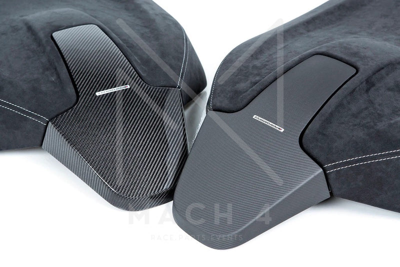Laden Sie das Bild in Galerie -Viewer, BMW M Performance Rückwand Alcantara/Carbon Sportsitze Set für BMW 3er M3 G80/G81 - 52105A40302 / 52105A40304