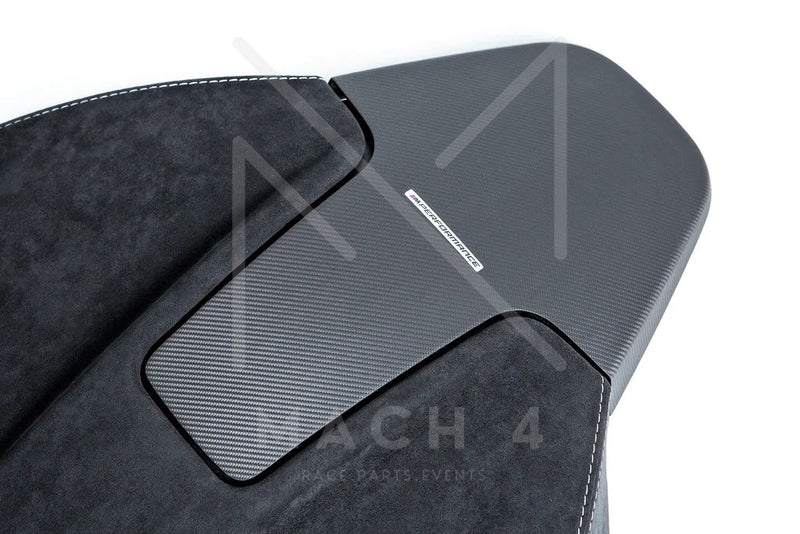 Laden Sie das Bild in Galerie -Viewer, BMW M Performance Rückwand Alcantara/Carbon Sportsitze Set für BMW i4 G26 - 52105A40302 / 52105A40304