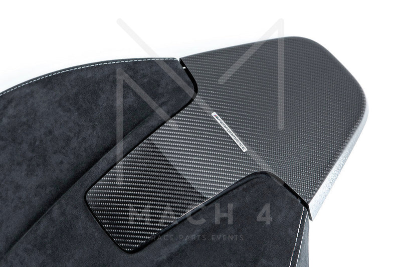 Laden Sie das Bild in Galerie -Viewer, BMW M Performance Rückwand Alcantara/Carbon Sportsitze Set für BMW i4 G26 - 52105A40302 / 52105A40304