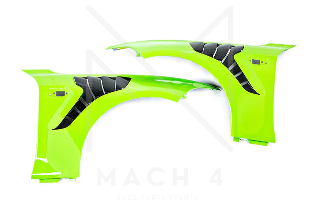 Laden Sie das Bild in Galerie -Viewer, Alpha-N Carbon Kotflügel mit Lüftungsöffnungen Set / Carbon Vented Front Fender Set für BMW M2 F87 / M2 Competition F87 / M2 CS F87 - AN-0521