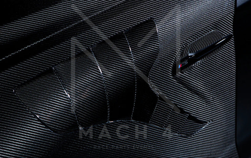 Laden Sie das Bild in Galerie -Viewer, Alpha-N Carbon Kotflügel mit Lüftungsöffnungen Set / Carbon Vented Front Fender Set für BMW M2 F87 / M2 Competition F87 / M2 CS F87 - AN-0521