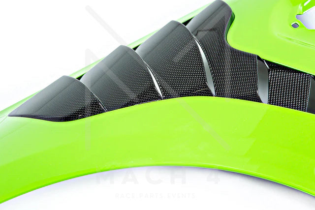 Laden Sie das Bild in Galerie -Viewer, Alpha-N Carbon Kotflügel mit Lüftungsöffnungen Set / Carbon Vented Front Fender Set für BMW M2 F87 / M2 Competition F87 / M2 CS F87 - AN-0521
