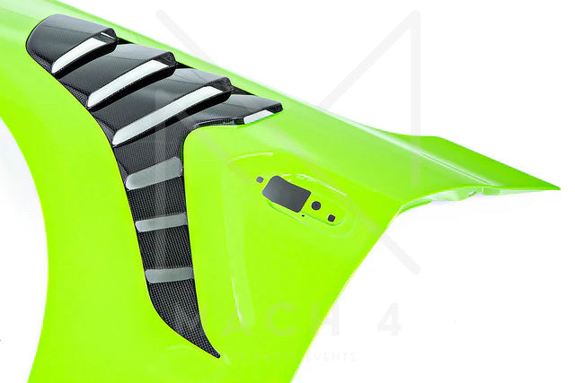 Laden Sie das Bild in Galerie -Viewer, Alpha-N Carbon Kotflügel mit Lüftungsöffnungen Set / Carbon Vented Front Fender Set für BMW M2 F87 / M2 Competition F87 / M2 CS F87 - AN-0521