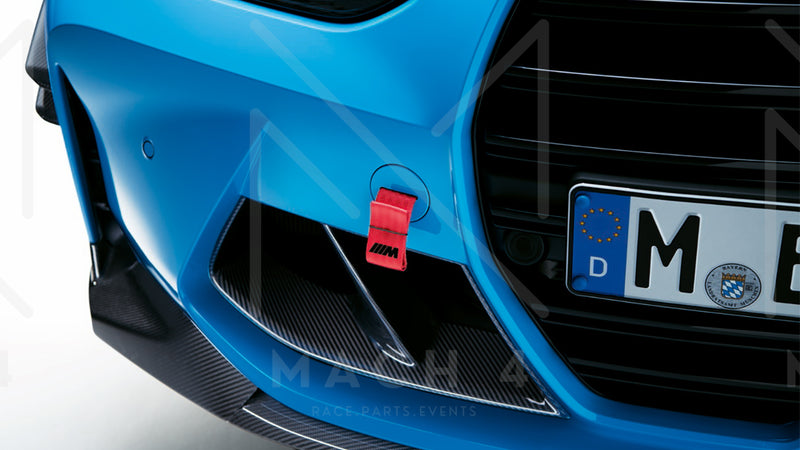 Laden Sie das Bild in Galerie -Viewer, BMW M Performance Tow Strap / Abschleppband / Schlaufe rot für BMW M3/M4 G80/G81/G82/G83 - 72155A57B31