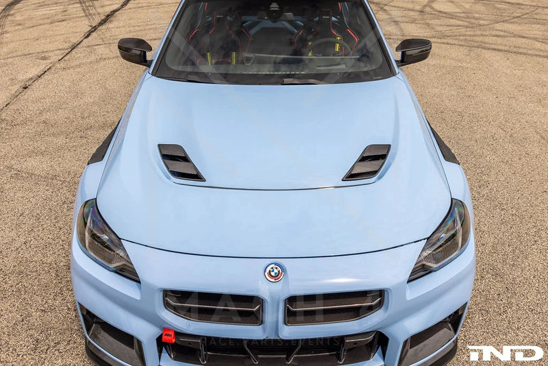 Laden Sie das Bild in Galerie -Viewer, Alpha-N Carbon Clubsport Motorhaube mit Einsatz / Clubsport Hood with Vent für BMW M2 G87 - AN-0735 / AN-0731