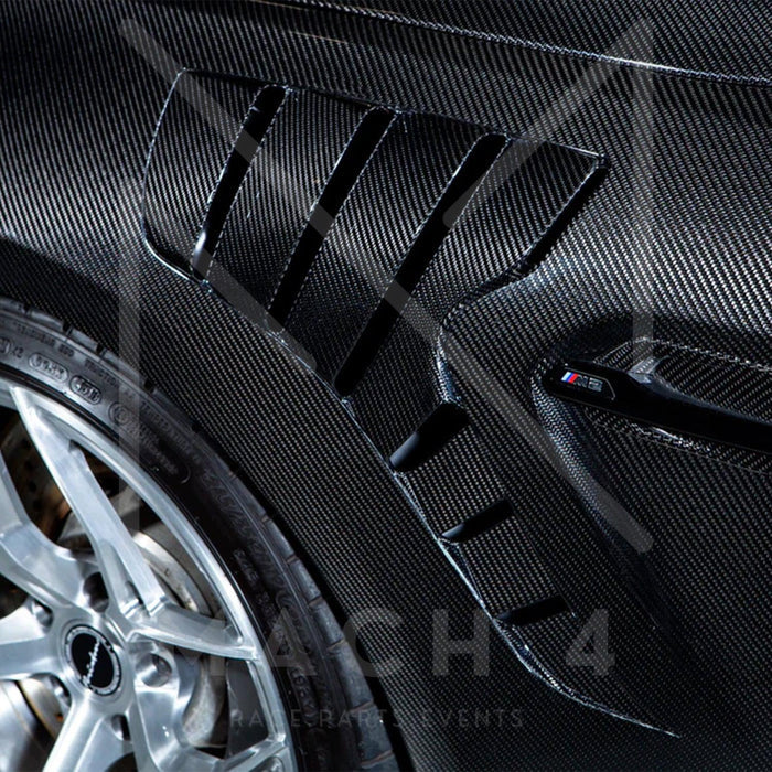 Laden Sie das Bild in Galerie -Viewer, Alpha-N Carbon Kotflügel mit Lüftungsöffnungen Set / Carbon Vented Front Fender Set für BMW M2 F87 / M2 Competition F87 / M2 CS F87 - AN-0521