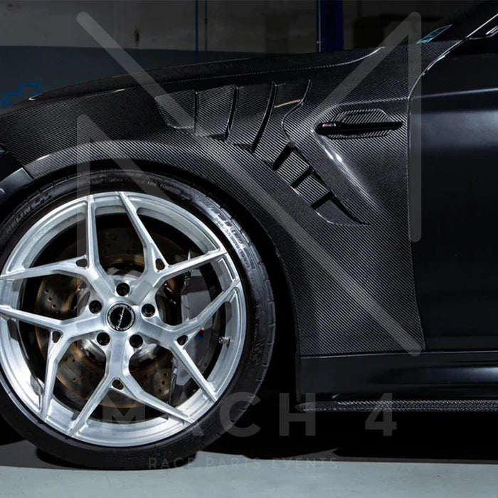 Laden Sie das Bild in Galerie -Viewer, Alpha-N Carbon Kotflügel mit Lüftungsöffnungen Set / Carbon Vented Front Fender Set für BMW M2 F87 / M2 Competition F87 / M2 CS F87 - AN-0521