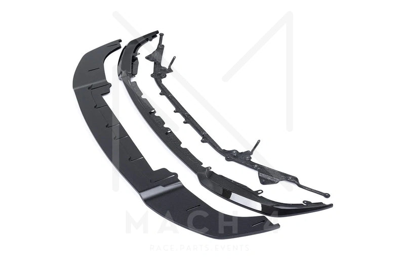 Laden Sie das Bild in Galerie -Viewer, Alpha-N Carbon Frontlippe Class 3 + Splitter verstellbar / Adjustable Front Lip für BMW M2 G87 - AN-0530