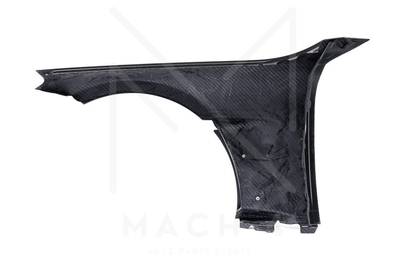 Laden Sie das Bild in Galerie -Viewer, Alpha-N Carbon Kotflügel mit Aero-Blade V2 Set / Carbon Front Fender with Blades V2 Set für BMW M2 G87 - AN-0523