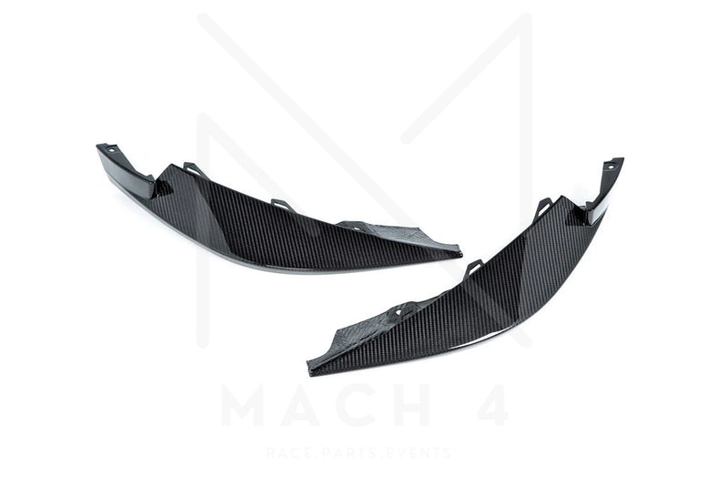 Laden Sie das Bild in Galerie -Viewer, Alpha-N Carbon Front Corner / Ecken Splitter Set für BMW M3 / M4 G80/G81/G82/G83 G8x - AN-0648