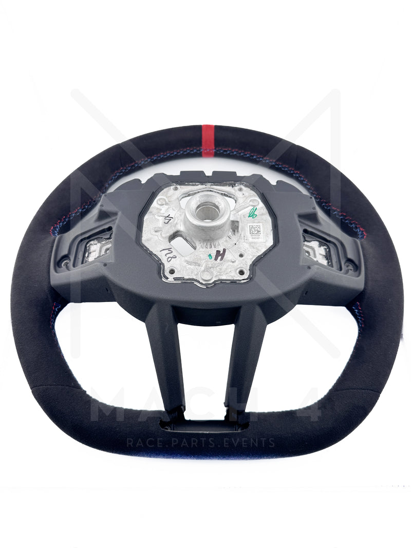 Laden Sie das Bild in Galerie -Viewer, BMW Original LCI Lenkrad abgeflacht Alcantara / Glattleder / LCI Steering Wheel flat bottom alcantara / nappa leder für BMW M3 G80/G81 / M4 G82/G83