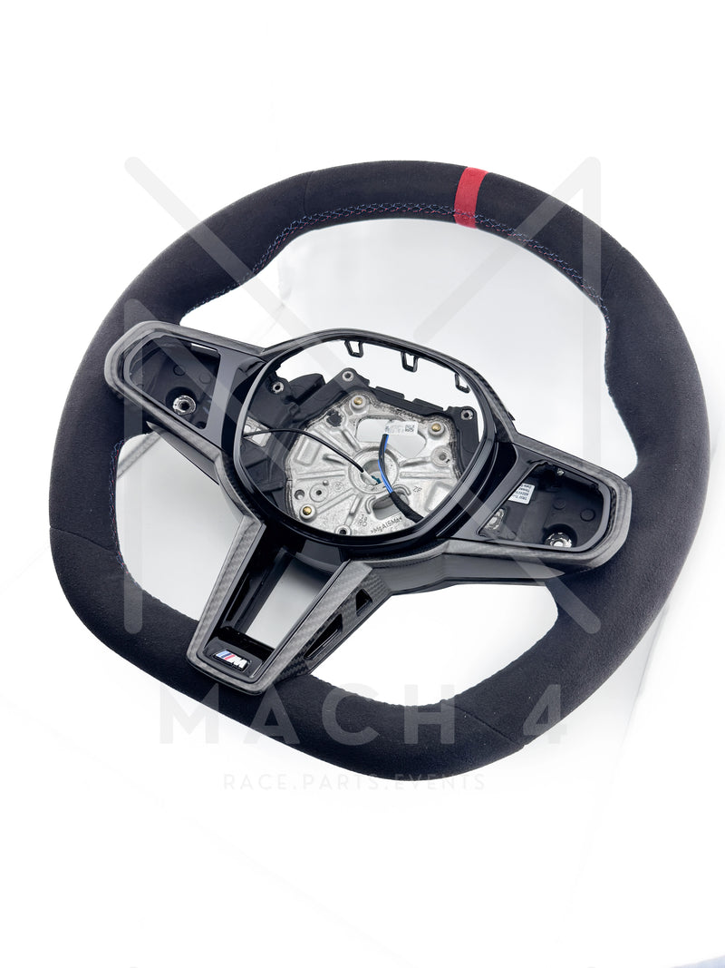 Laden Sie das Bild in Galerie -Viewer, BMW Original LCI Lenkrad abgeflacht Alcantara / Glattleder / LCI Steering Wheel flat bottom alcantara / nappa leder für BMW M3 G80/G81 / M4 G82/G83